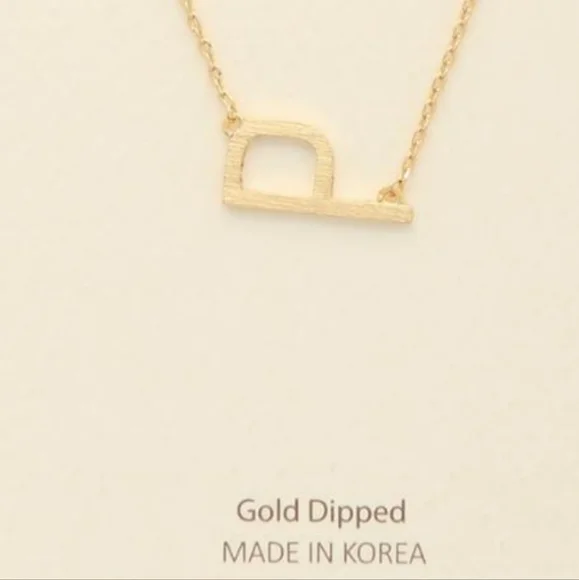 K23 INITIAL NECKLACES Gold Dipped, Brass 17" + 2" extension - Picture 8 of 11